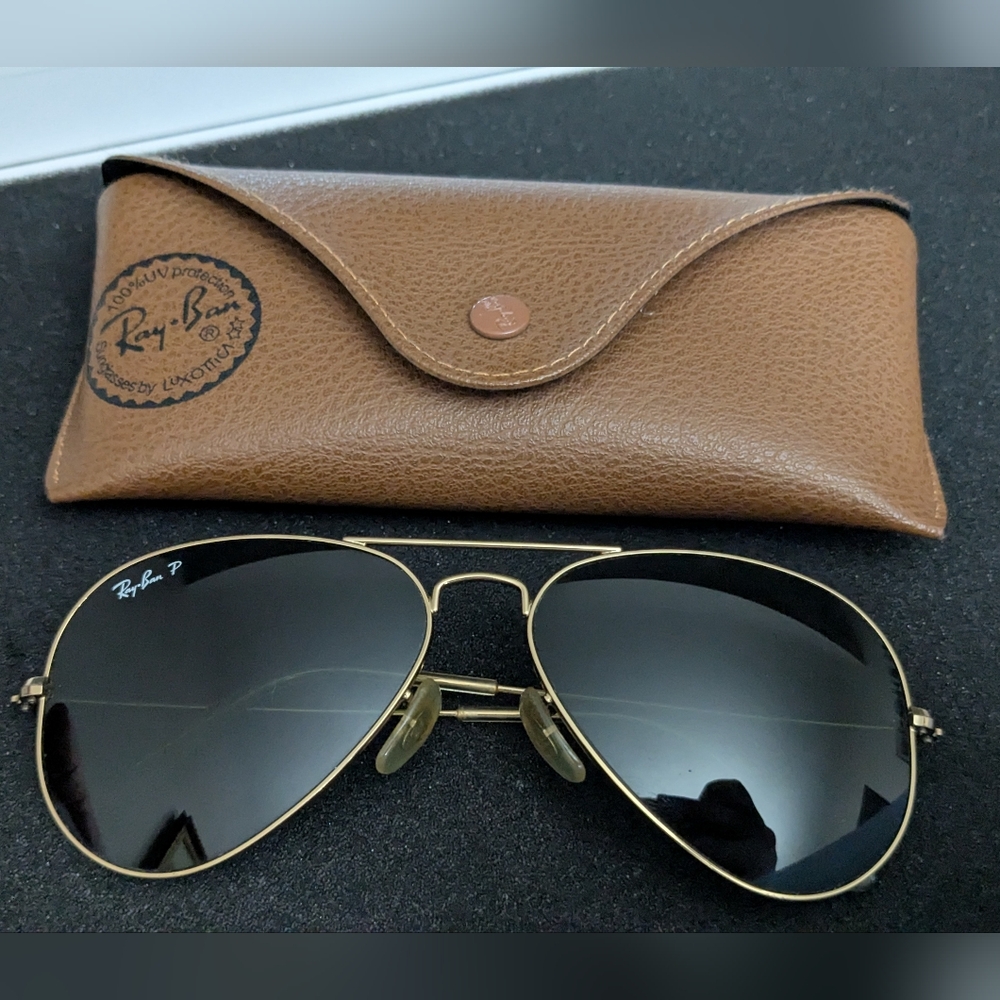 Ray-Ban Aviator Sunglasses with Case Model RB3025 58-14